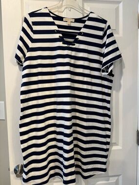 Michael Kors Striped Navy and White Dress
